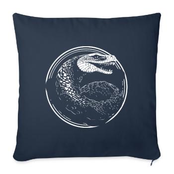 Snake - Sofa pillowcase 17,3'' x 17,3'' (45 x 45 cm) - navy - Front