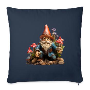 Gartenzwerge sind nicht nur dekorativ - Sofakissenbezug 45 x 45 cm - Navy - Vorne