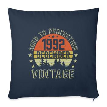 Retro Birthday Gift - Born In December 1992 - Sofa pillowcase 17,3'' x 17,3'' (45 x 45 cm) - navy - Front