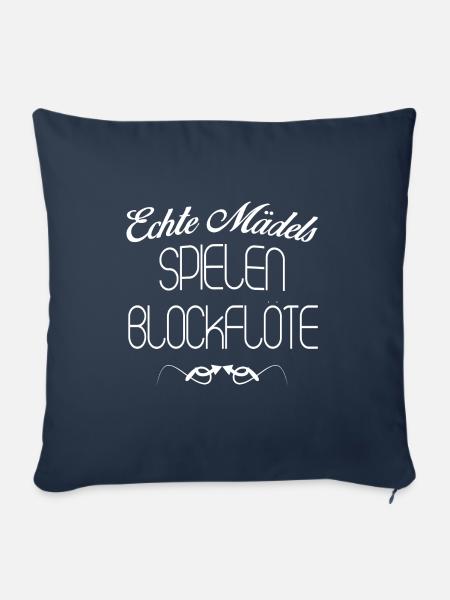 BLOCKFLÖTE MÄDELS - Sofakissenbezug 45 x 45 cm - Navy