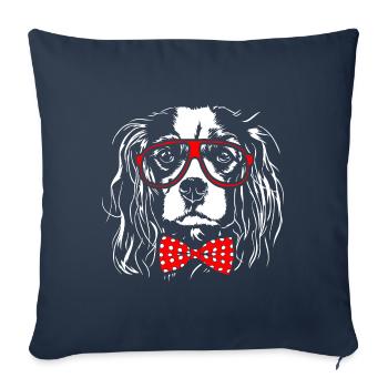 CAVALIER KING CHARLES SPANIEL Jeunes chiens de Wilsign - Housse de coussin décorative 45 x 45 cm - bleu marine - Devant