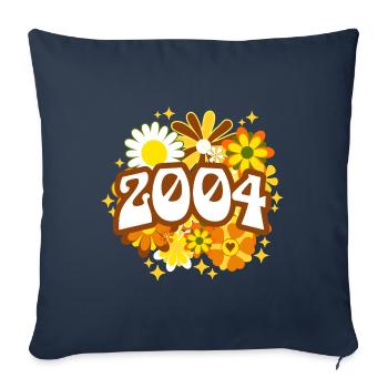 Fête Anniversaire Femme 2004 18 Ans Anniversaire - Housse de coussin décorative 45 x 45 cm - bleu marine - Devant