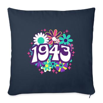 Birthday Party Woman 1943 80 Years Anniversary - Sofa pillowcase 17,3'' x 17,3'' (45 x 45 cm) - navy - Front