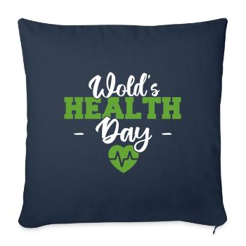 World Health Day - Sofa pillowcase 17,3'' x 17,3'' (45 x 45 cm) - navy - Front