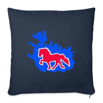 Tölter Iceland Map - Sofakissenbezug 45 x 45 cm - Navy - Vorne