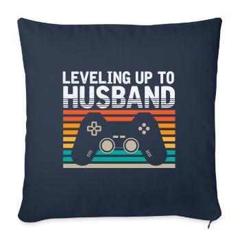 Mariages vidéo Gamer Mariés De Jeu Mari - Housse de coussin décorative 45 x 45 cm - bleu marine - Devant