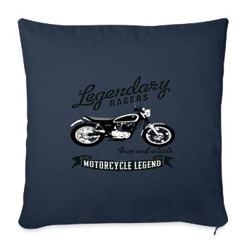 Motorrad Moped SR 500 Kult - Sofakissenbezug 45 x 45 cm - Navy - Vorne