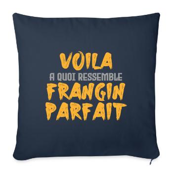Voilà À Quoi Ressemble Le Frangin Parfait - Housse de coussin décorative 45 x 45 cm - bleu marine - Devant