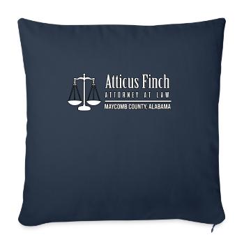 Atticus Finch Bedrucktes T-Shirt Rechtsanwalt - Sofakissenbezug 45 x 45 cm - Navy - Vorne