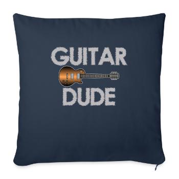 Guitar Dude Music Player Musicien Guitariste Graphiques - Housse de coussin décorative 45 x 45 cm - bleu marine - Devant
