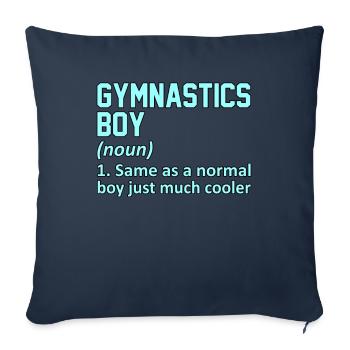 Gymnastique Garçon Définition Gymnaste Amateur de gymnastique - Housse de coussin décorative 45 x 45 cm - bleu marine - Devant