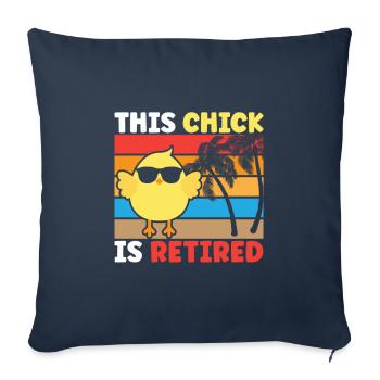 Retired Chick 2023 Retirement Party Life Men - Sofa pillowcase 17,3'' x 17,3'' (45 x 45 cm) - navy - Front