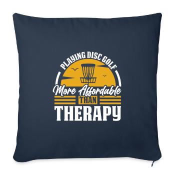 Playing disc golf therapy Golf End of game - Sofa pillowcase 17,3'' x 17,3'' (45 x 45 cm) - navy - Front