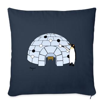 Iglo Go - Housse de coussin décorative 45 x 45 cm - bleu marine - Devant