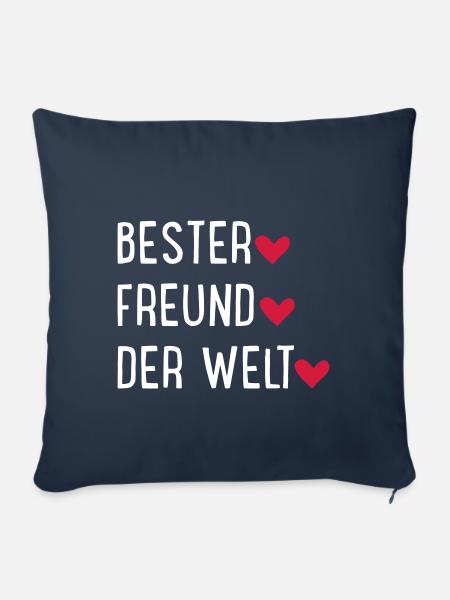 Freund - Sofakissenbezug 45 x 45 cm - Navy