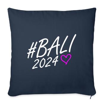 Bali 2024 Heart Trip - Sofa pillowcase 17,3'' x 17,3'' (45 x 45 cm) - navy - Front