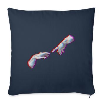 The Creation of Adams Vaporwave Aesthetic Art - Sofa pillowcase 17,3'' x 17,3'' (45 x 45 cm) - navy - Front