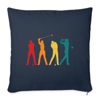 Golf Queen Cadeau Golf Clubs Sports Femme Femmes - Housse de coussin décorative 45 x 45 cm - bleu marine - Devant