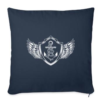 Anchor Silhouette Coat of Arms - Sofa pillowcase 17,3'' x 17,3'' (45 x 45 cm) - navy - Front