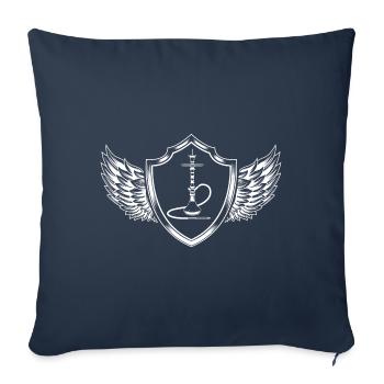 Bang Pipe à fumer Crest - Housse de coussin décorative 45 x 45 cm - bleu marine - Devant