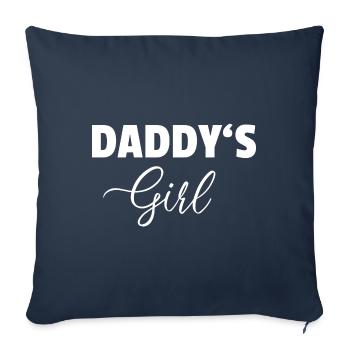 Daddy's Girl - cadeau fille à sa belle-fille - Housse de coussin décorative 45 x 45 cm - bleu marine - Devant
