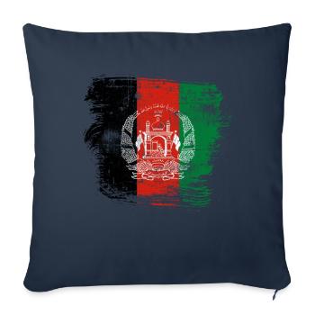 Afghanistan - Housse de coussin décorative 45 x 45 cm - bleu marine - Devant