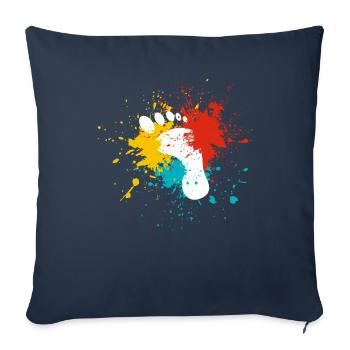 Empreinte - Housse de coussin décorative 45 x 45 cm - bleu marine - Devant