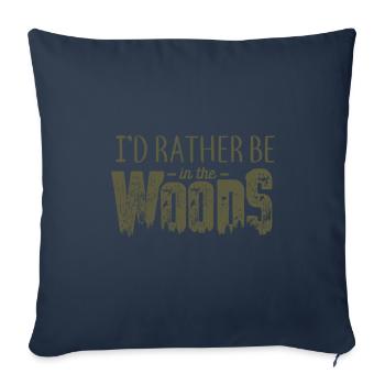 Nature en plein air - Housse de coussin décorative 45 x 45 cm - bleu marine - Devant