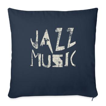 Jazz music - Sofa pillowcase 17,3'' x 17,3'' (45 x 45 cm) - navy - Front