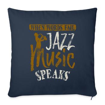 jazz - Housse de coussin décorative 45 x 45 cm - bleu marine - Devant