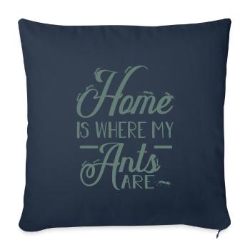 ants - Sofa pillowcase 17,3'' x 17,3'' (45 x 45 cm) - navy - Front