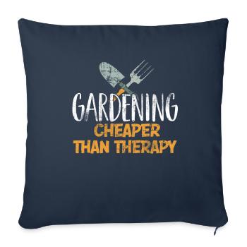 Jardinier jardinier - Housse de coussin décorative 45 x 45 cm - bleu marine - Devant