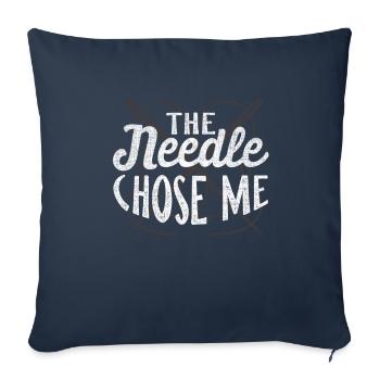 couture - Housse de coussin décorative 45 x 45 cm - bleu marine - Devant
