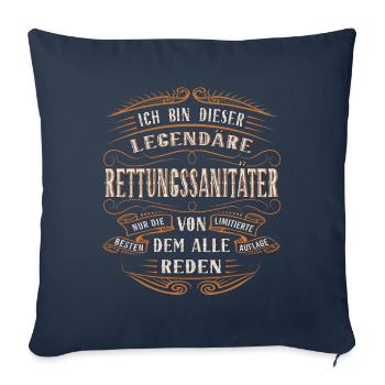 Rettungssanitäter ich bin dieser legendäre - Sofakissenbezug 45 x 45 cm - Navy - Vorne