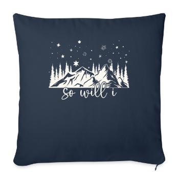 If the stars were made to worship So will I - Sofa pillowcase 17,3'' x 17,3'' (45 x 45 cm) - navy - Front