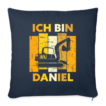 Daniel Geschenk Name Namensschild Geburtstag - Sofakissenbezug 45 x 45 cm - Navy - Vorne