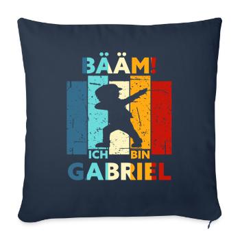 Gabriel Geschenk Name Vorname Geburtstag - Sofakissenbezug 45 x 45 cm - Navy - Vorne