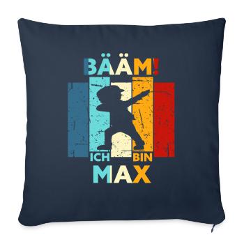 Max Geschenk Name Vorname Geburtstag - Sofakissenbezug 45 x 45 cm - Navy - Vorne