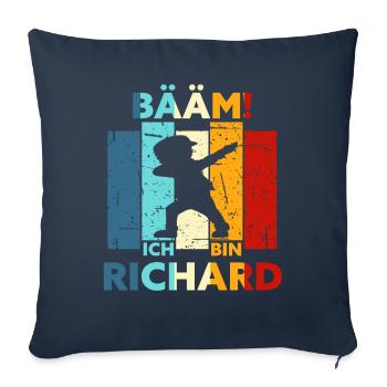 Richard Geschenk Name Vorname Geburtstag - Sofakissenbezug 45 x 45 cm - Navy - Vorne
