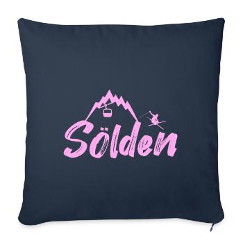 Sölden - Sofa pillowcase 17,3'' x 17,3'' (45 x 45 cm) - navy - Front