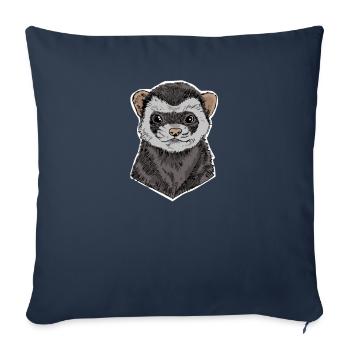 putois - Housse de coussin décorative 45 x 45 cm - bleu marine - Devant