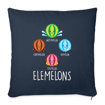 Watermelon Element Chemistry Water Earth Fire Air - Sofa pillowcase 17,3'' x 17,3'' (45 x 45 cm) - navy - Front