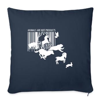 Animal Rights Activists - No Products Barcode Vegan - Sofa pillowcase 17,3'' x 17,3'' (45 x 45 cm) - navy - Front