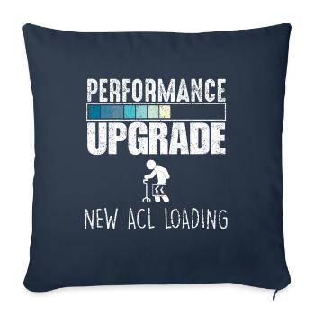 Opération du genou ligament croisé OP ACL Hospital - Housse de coussin décorative 45 x 45 cm - bleu marine - Devant