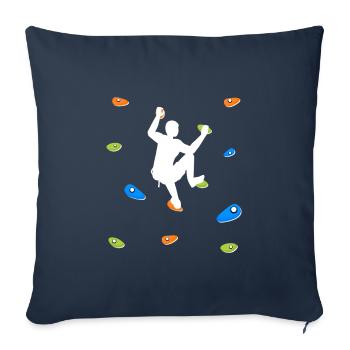 Climbing the wall - Sofa pillowcase 17,3'' x 17,3'' (45 x 45 cm) - navy - Front