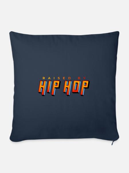 Aufgezogen von Hip Hop - Sofakissenbezug 45 x 45 cm - Navy