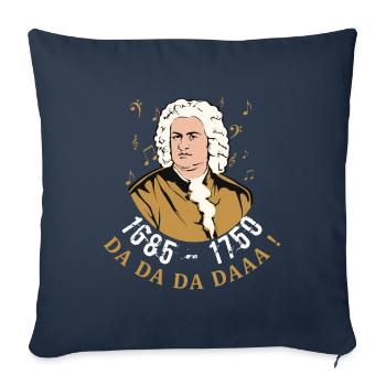 Johann Sebastian Bach - Sofakissenbezug 45 x 45 cm - Navy - Vorne