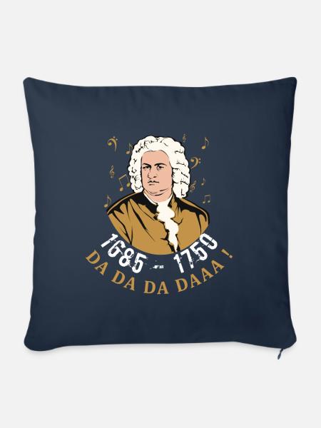 Johann Sebastian Bach - Sofakissenbezug 45 x 45 cm - Navy