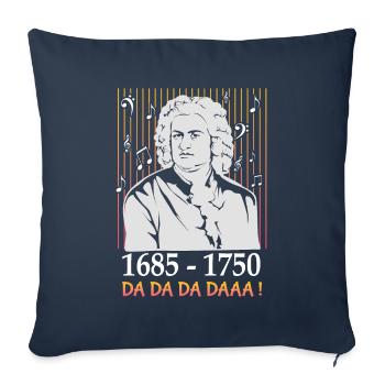 Johann Sebastian Bach - Sofakissenbezug 45 x 45 cm - Navy - Vorne