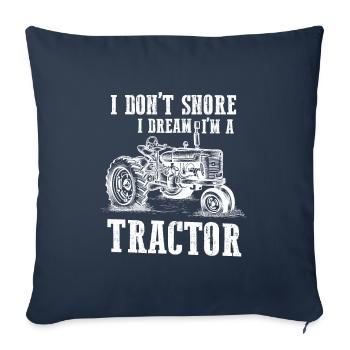 Drôle de conducteur de tracteur fermier ronflement fermier - Housse de coussin décorative 45 x 45 cm - bleu marine - Devant